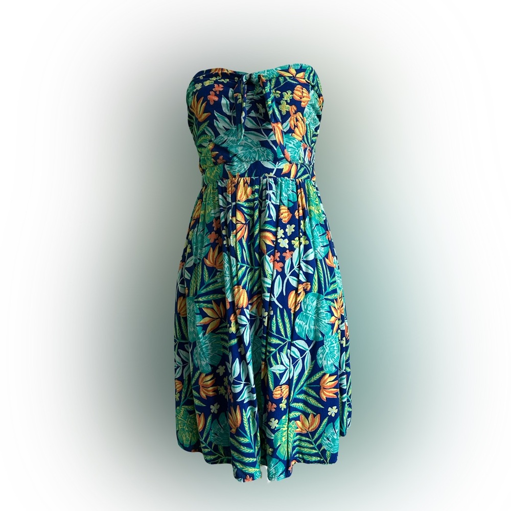 Tropical ModCloth Floral Print Sun Dress w/pockets
